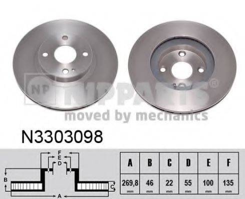 NIPPARTS N3303098 гальмівний диск