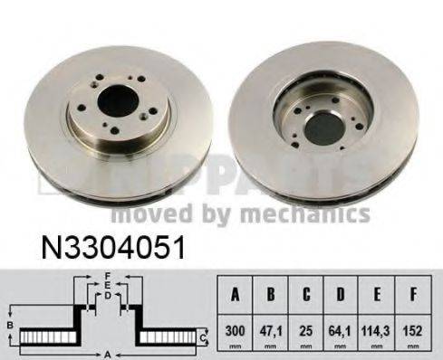 NIPPARTS N3304051 гальмівний диск