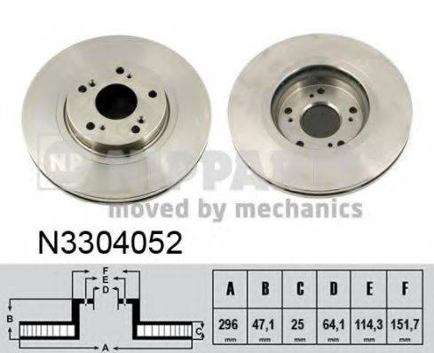 NIPPARTS N3304052 гальмівний диск