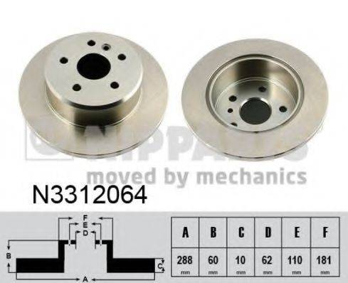 NIPPARTS N3312064 гальмівний диск