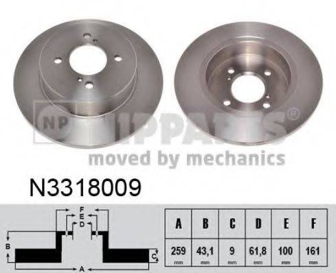 NIPPARTS N3318009 гальмівний диск