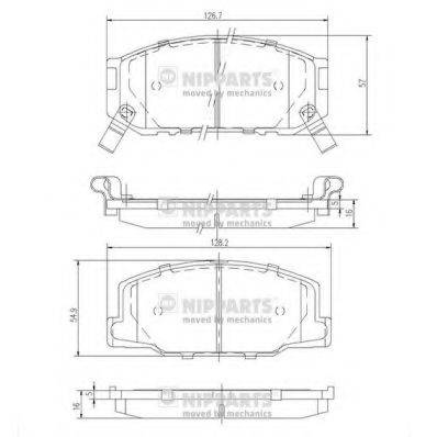 NIPPARTS J3602031 Комплект гальмівних колодок, дискове гальмо