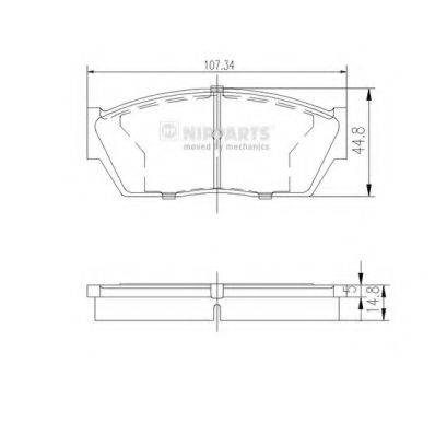 NIPPARTS J3604013 Комплект гальмівних колодок, дискове гальмо