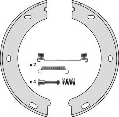MGA M705R Комплект гальмівних колодок, стоянкова гальмівна система