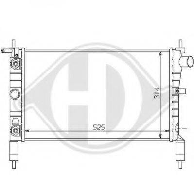 DIEDERICHS 8125180 Радіатор, охолодження двигуна