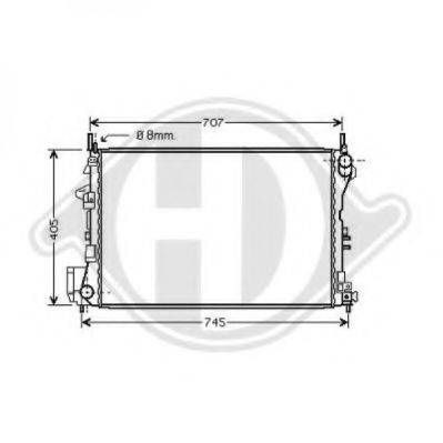 DIEDERICHS 8182504 Радіатор, охолодження двигуна