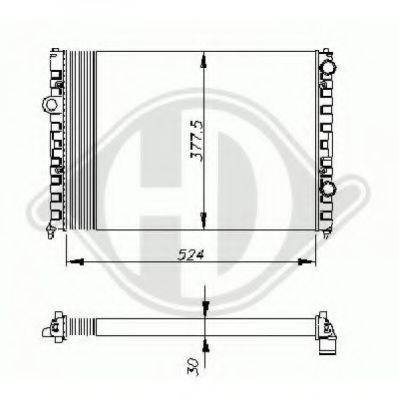 DIEDERICHS 8502455 Радіатор, охолодження двигуна