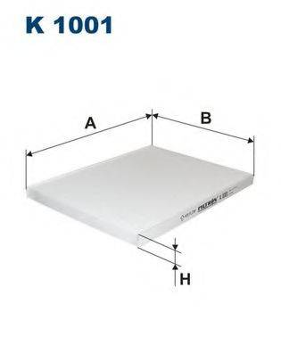 FILTRON K1001 Фільтр, повітря у внутрішньому просторі