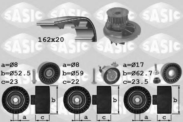 SASIC 3906092 Водяний насос + комплект зубчастого ременя