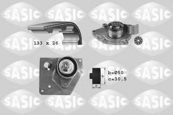 SASIC 3904033 Водяний насос + комплект зубчастого ременя