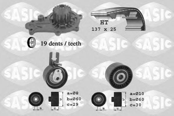 SASIC 3900014 Водяний насос + комплект зубчастого ременя