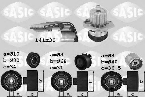 SASIC 3906028 Водяний насос + комплект зубчастого ременя