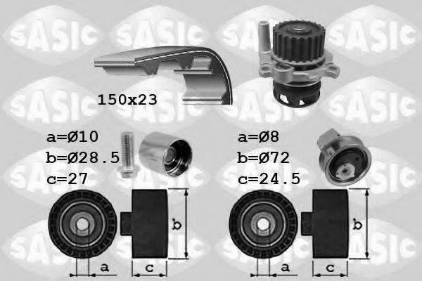 SASIC 3906063 Водяний насос + комплект зубчастого ременя