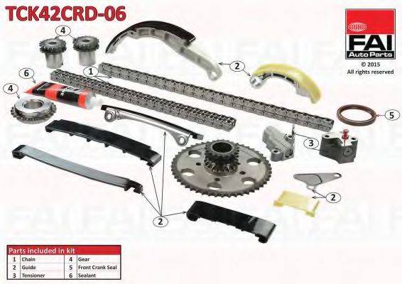 FAI AUTOPARTS TCK42CRD06 Комплект мети приводу розподільного валу