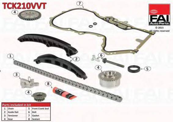 FAI AUTOPARTS TCK210VVT Комплект мети приводу розподільного валу