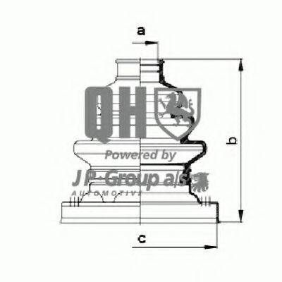 JP GROUP 1443700419 Комплект пильника, приводний вал