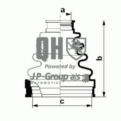 JP GROUP 4843700619 Комплект пильника, приводний вал