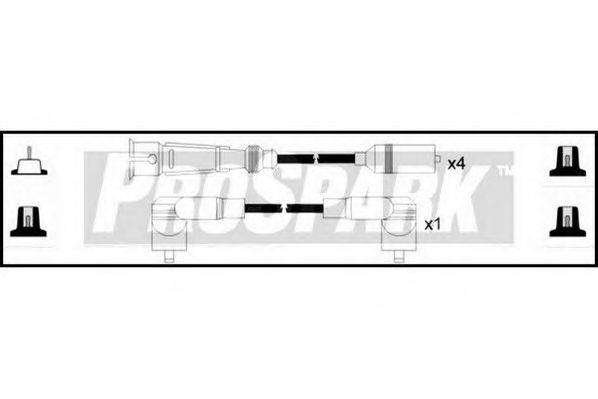 STANDARD OES802 Комплект дротів запалювання