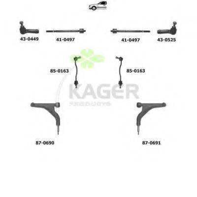 KAGER 800116 Підвіска колеса