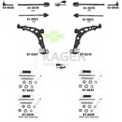 KAGER 800333 Підвіска колеса