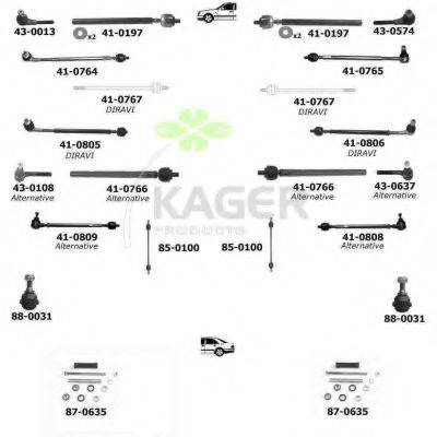 KAGER 800349 Підвіска колеса