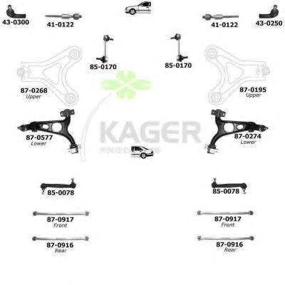 KAGER 800372 Підвіска колеса