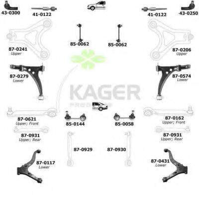 KAGER 800490 Підвіска колеса