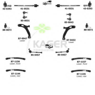 KAGER 800556 Підвіска колеса