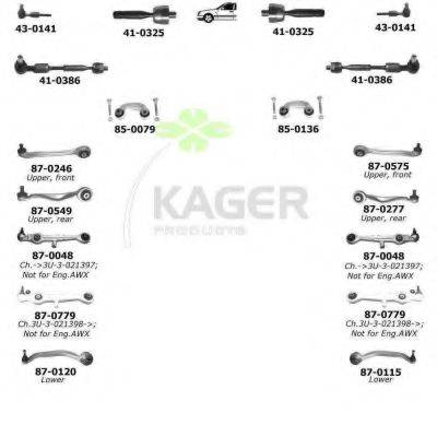 KAGER 800603 Підвіска колеса