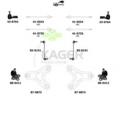 KAGER 800630 Підвіска колеса