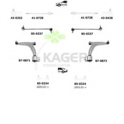 KAGER 800716 Підвіска колеса