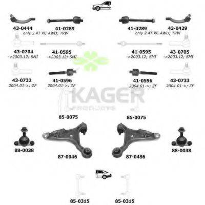 KAGER 800736 Підвіска колеса