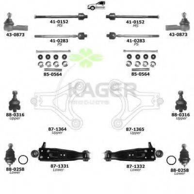 KAGER 800904 Підвіска колеса