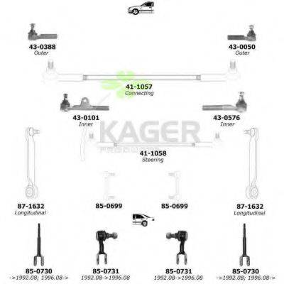 KAGER 800992 Підвіска колеса