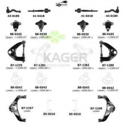 KAGER 801224 Підвіска колеса