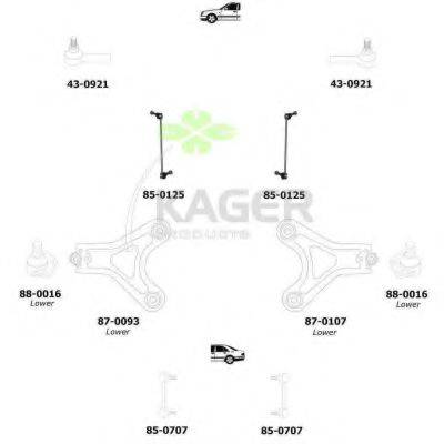 KAGER 801269 Підвіска колеса
