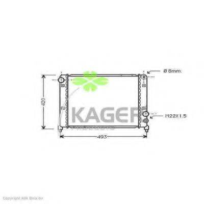 KAGER 310051 Радіатор, охолодження двигуна