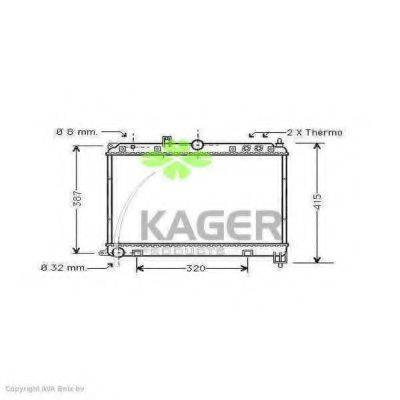 KAGER 310086 Радіатор, охолодження двигуна