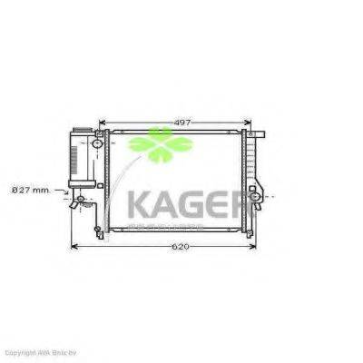 KAGER 310132 Радіатор, охолодження двигуна