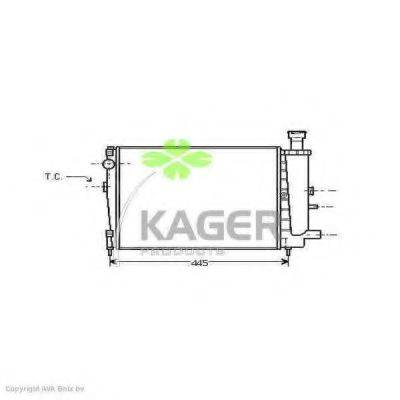 KAGER 310153 Радіатор, охолодження двигуна