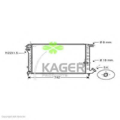 KAGER 310181 Радіатор, охолодження двигуна