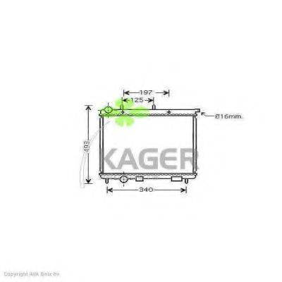 KAGER 310201 Радіатор, охолодження двигуна