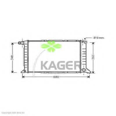 KAGER 310355 Радіатор, охолодження двигуна