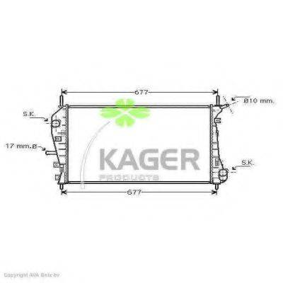 KAGER 310370 Радіатор, охолодження двигуна