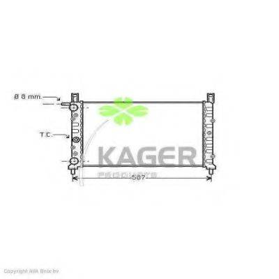 KAGER 310387 Радіатор, охолодження двигуна