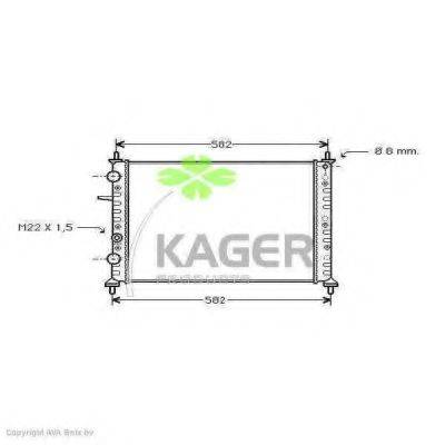 KAGER 310412 Радіатор, охолодження двигуна