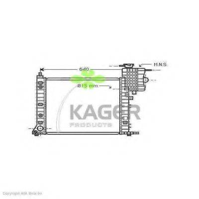 KAGER 310634 Радіатор, охолодження двигуна