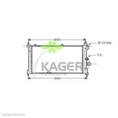 KAGER 310758 Радіатор, охолодження двигуна