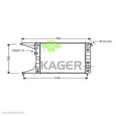 KAGER 310779 Радіатор, охолодження двигуна