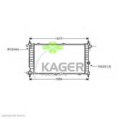 KAGER 310782 Радіатор, охолодження двигуна